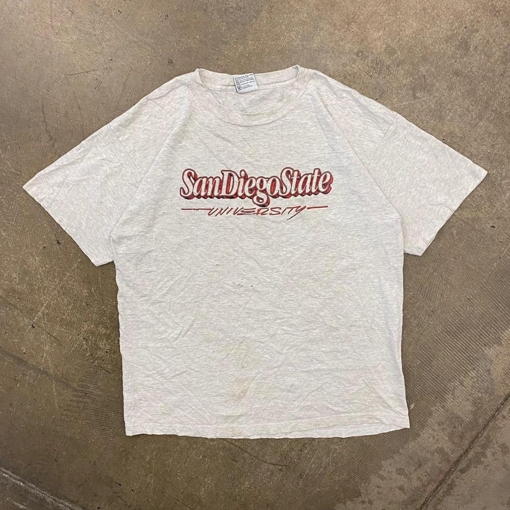 Vintage San Diego State Aztecs Monty Montezuma 90s TLC College T-Shirt Size XL